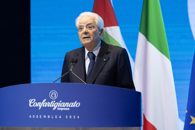Il Presidente della Repubblica Sergio Mattarella in occasione dell’Assemblea Generale di Confartigianato 
