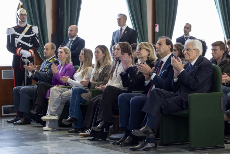 Il Presidente Sergio Mattarella in occasione dell'intervento alla Giornata della legalità finanziaria
