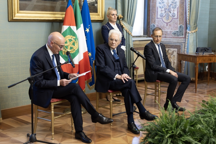 Il Presidente della Repubblica Sergio Mattarella con Giorgio Trizzino Responsabile sanitario SAMOT 
