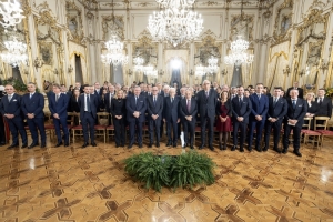 Il Presidente della Repubblica Sergio Mattarella in occasione dell'incontro con i referendari di nuova nomina della Corte dei conti   

