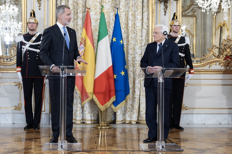Il Presidente della Repubblica Sergio Mattarella con Sua Maestà il Re Felipe VI di Spagna
