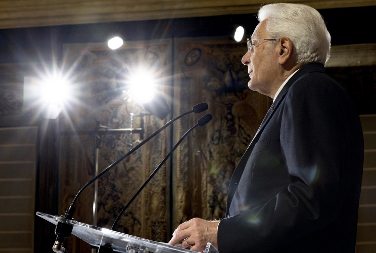 Il Presidente Sergio Mattarella in occasione della cerimonia per lo scambio degli auguri di fine anno con il Corpo Diplomatico