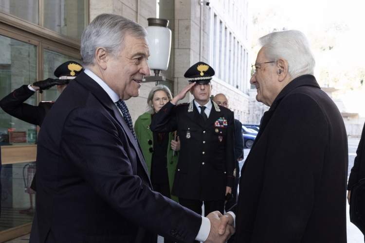 Il Presidente della Repubblica Sergio Mattarella e il Ministro degli Affari Esteri e della Cooperazione Internazionale Antonio Tajani in occasione della XVII Conferenza delle Ambasciatrici e degli Ambasciatori d’Italia
