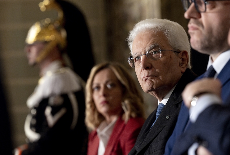 Il Presidente Sergio Mattarella in occasione della cerimonia per lo scambio degli auguri di fine anno con i Rappresentanti delle Istituzioni, delle Forze Politiche e della Società Civile