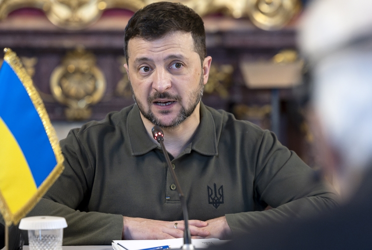 Il Presidente Sergio Mattarella in occasione dei colloqui con il Presidente d’Ucraina, Volodymyr Zelenskyy