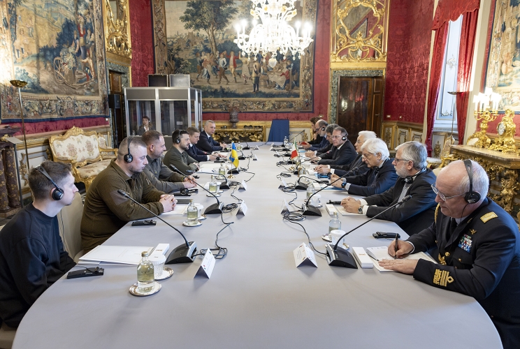 Il Presidente Sergio Mattarella in occasione dei colloqui con il Presidente d’Ucraina, Volodymyr Zelenskyy