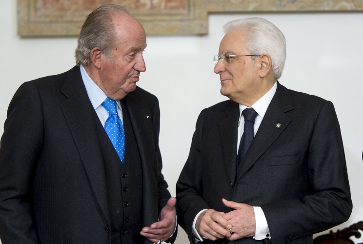 Il Presidente Sergio Mattarella con il Re di Spagna  Felipe VI in occasione del XII Simposio Cotec Europa