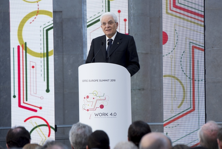 Il Presidente Sergio Mattarella in occasione del XII Simposio Cotec Europa
