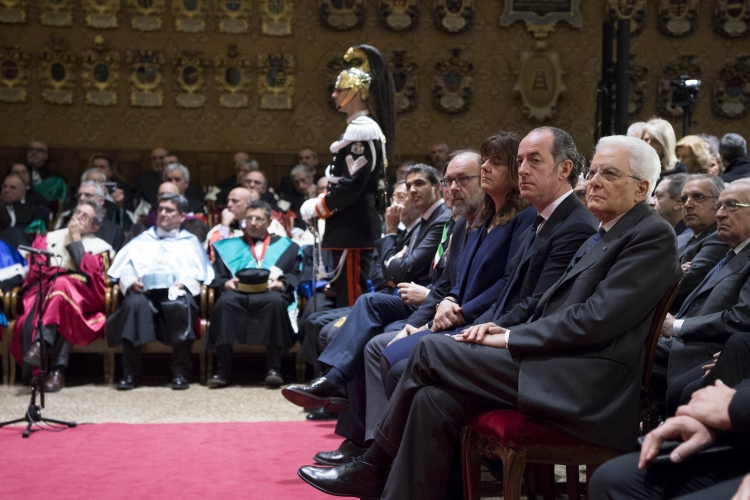 Il Presidente Sergio Mattarella in occasione dell'inaugurazione dell'anno accademico dell'Università degli Studi di Padova