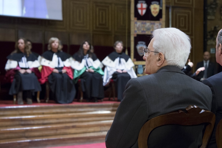 Il Presidente Sergio Mattarella in occasione dell'inaugurazione dell'anno accademico dell'Università degli Studi di Padova