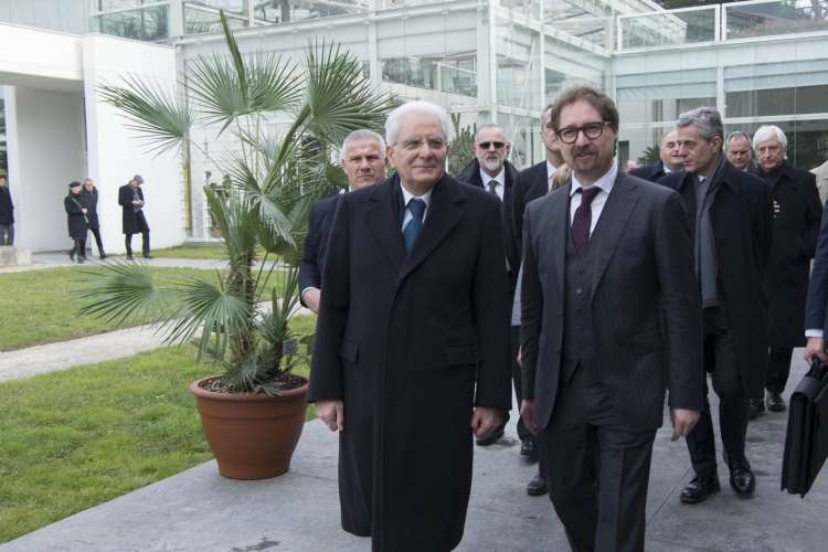 Il Presidente Sergio Mattarella visita l'orto botanico