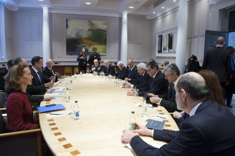 Il Presidente Sergio Mattarella con il Primo Ministro d'Irlanda Leo Varadkar 