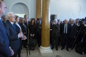 Il Presidente Sergio Mattarella, nella Residenza ufficiale dell'Ambasciatore d'Italia
