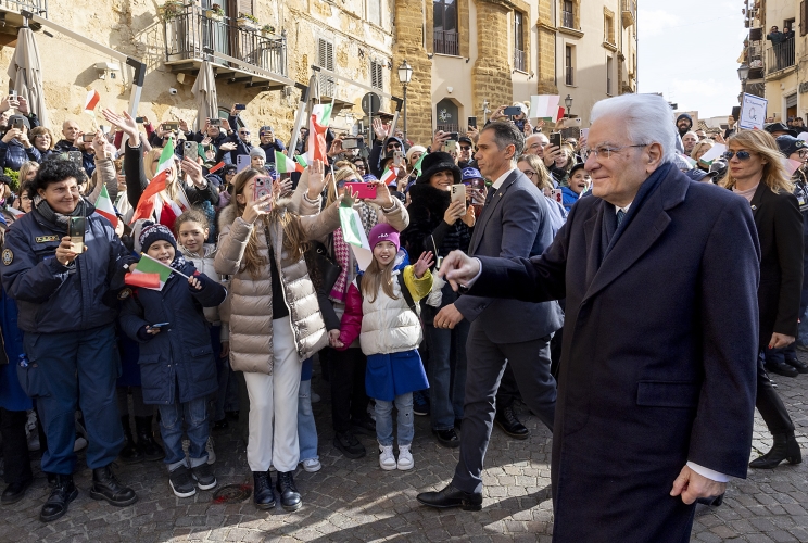 Agrigento - Il Presidente della Repubblica Sergio Mattarella al suo arrivo in città, in occasione della cerimonia d’inaugurazione di Agrigento capitale italiana della cultura 2025