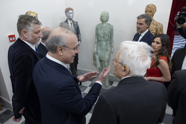 Agrigento - Il Presidente della Repubblica Sergio Mattarella con Giacomo Minio, Presidente della Fondazione Agrigento Capitale Italiana della Cultura 2025, alla cerimonia d’inaugurazione di Agrigento capitale italiana della cultura 2025