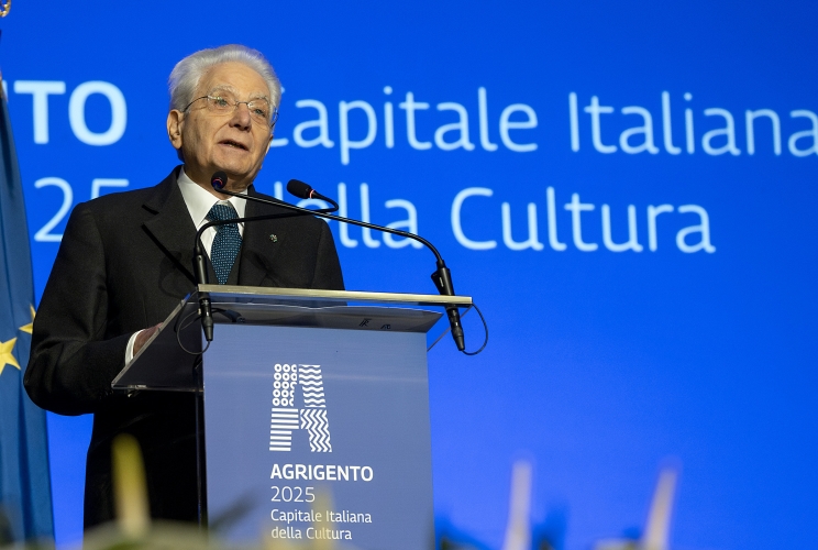 Agrigento - Il Presidente della Repubblica Sergio Mattarella in occasione della cerimonia d’inaugurazione di Agrigento capitale italiana della cultura 2025