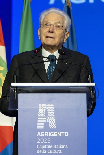 Agrigento - Il Presidente della Repubblica Sergio Mattarella in occasione della cerimonia d’inaugurazione di Agrigento capitale italiana della cultura 2025
