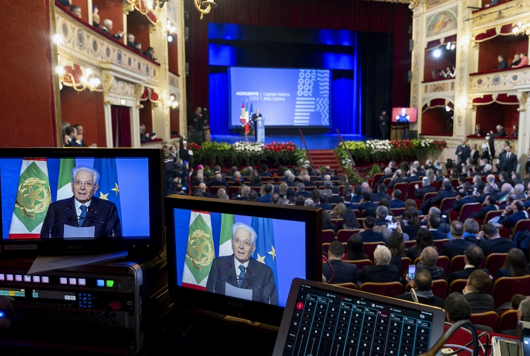 Agrigento - Il Presidente della Repubblica Sergio Mattarella in occasione della cerimonia d’inaugurazione di Agrigento capitale italiana della cultura 2025