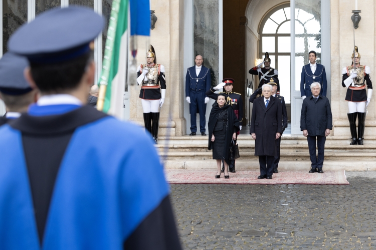 Il Presidente della Repubblica Sergio Mattarella con Myriam Spiteri Debono,Presidente della Repubblica di Malta, in visita ufficiale    
