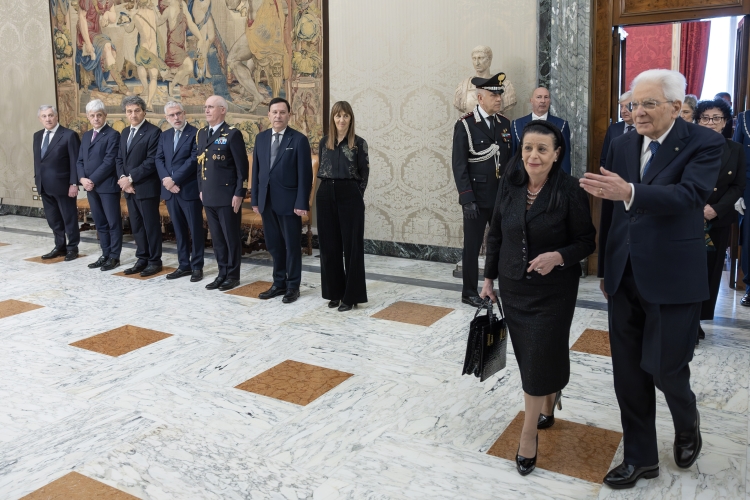 Il Presidente della Repubblica Sergio Mattarella con Myriam Spiteri Debono,Presidente della Repubblica di Malta, in visita ufficiale    

