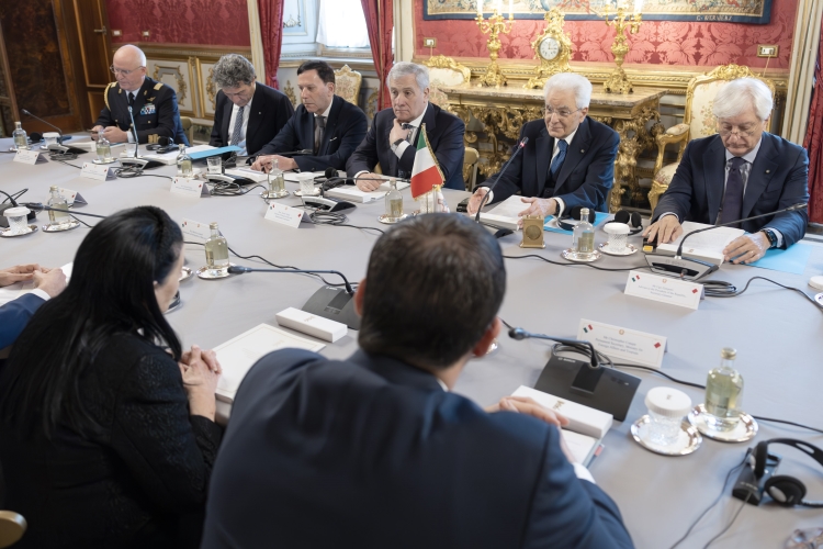 Il Presidente della Repubblica Sergio Mattarella con Myriam Spiteri Debono,Presidente della Repubblica di Malta, in visita ufficiale    
