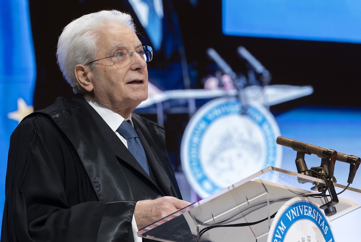 Il Presidente Mattarella in occasione dell'inaugurazione dell’anno accademico 2024/2025 dell’Università degli Studi di Messina e del conferimento del Dottorato honoris causa al Presidente della Repubblica 