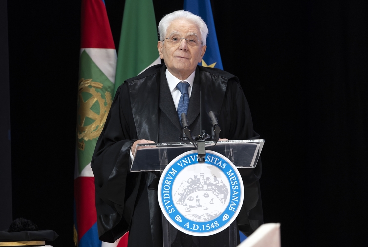 Il Presidente Mattarella in occasione dell'inaugurazione dell’anno accademico 2024/2025 dell’Università degli Studi di Messina e del conferimento del Dottorato honoris causa al Presidente della Repubblica 