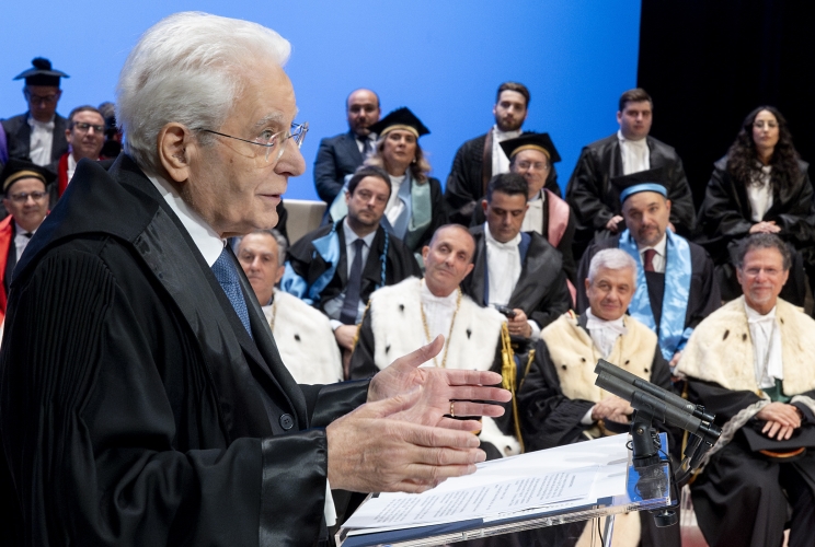 Il Presidente Mattarella in occasione dell'inaugurazione dell’anno accademico 2024/2025 dell’Università degli Studi di Messina e del conferimento del Dottorato honoris causa al Presidente della Repubblica 