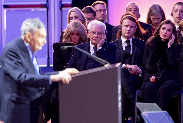 Il Presidente della Repubblica Sergio Mattarella in occasione della  commemorazione dell'80° anniversario della liberazione del Campo di Auschwitz-Birkenau
