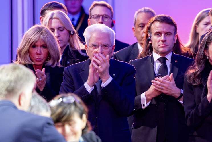 Il Presidente della Repubblica Sergio Mattarella in occasione della  commemorazione dell'80° anniversario della liberazione del Campo di Auschwitz-Birkenau