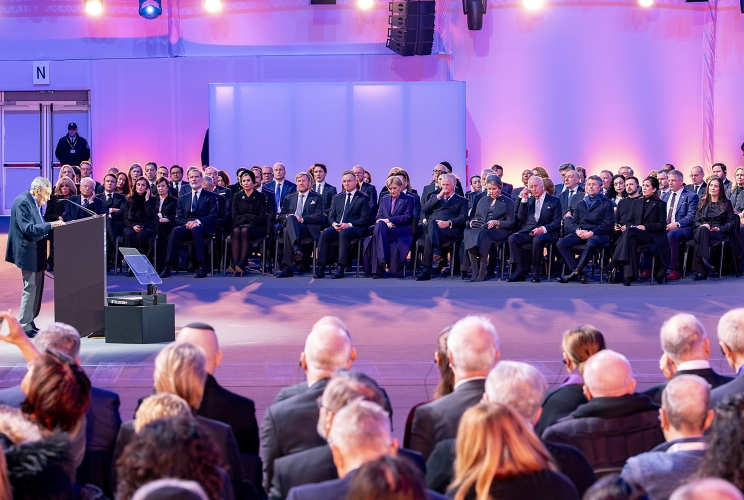 Il Presidente della Repubblica Sergio Mattarella in occasione della commemorazione dell'80° anniversario della liberazione del Campo di Auschwitz-Birkenau