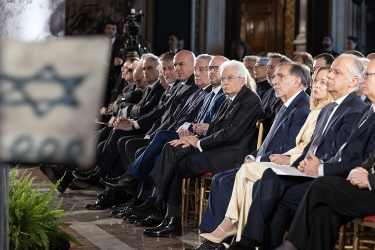 Il Presidente Sergio Mattarella in occasione della celebrazione del "Giorno della Memoria"
