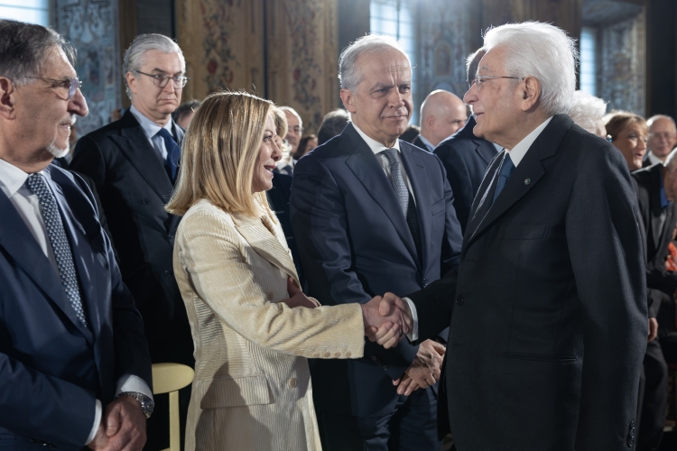 Il Presidente Sergio Mattarella con Giorgia Meloni, Presidente del Consiglio dei Ministri, in occasione della celebrazione del “Giorno della Memoria”

