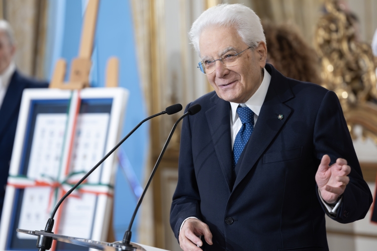 Il Presidente Sergio Mattarella in occasione dell'incontro con le Nazionali italiane di Tennis femminile e maschile vincitrici della Billie Jean King Cup 2024 e della Coppa Davis 2024 
