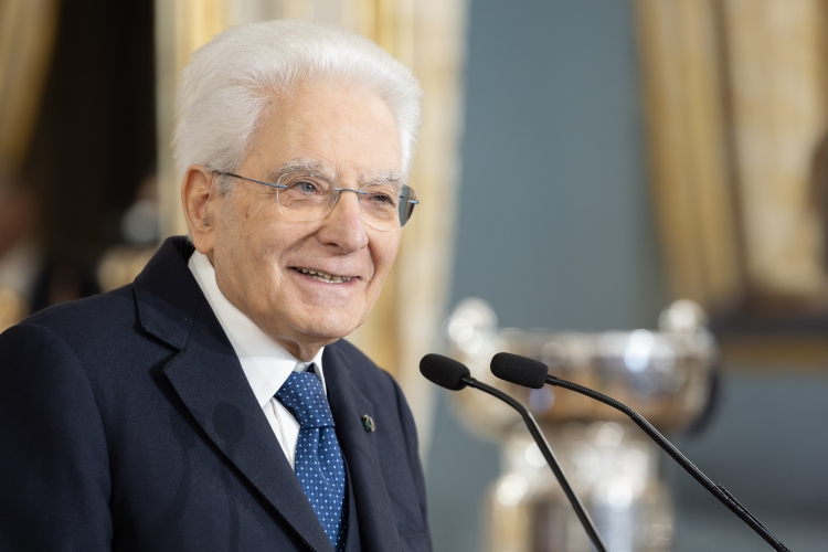 Il Presidente Sergio Mattarella in occasione dell'incontro con le Nazionali italiane di Tennis femminile e maschile vincitrici della Billie Jean King Cup 2024 e della Coppa Davis 2024 
