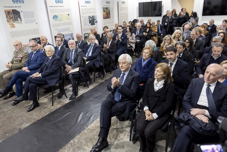 Il Presidente Sergio Mattarella in occasione della cerimonia di intitolazione a Vittorio Emanuele Giuntella e Enrico Zampetti della biblioteca dell'A.N.R.P.