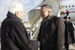 Il Presidente della Repubblica, Sergio Mattarella con l'Ambasciatore di Francia in Italia Martin Briens in partenza per Marsiglia,in occasione della cerimonia di consegna dell'onorificenza accademica di Dottore Honoris Causa dall'Università di Aix-Marseille
