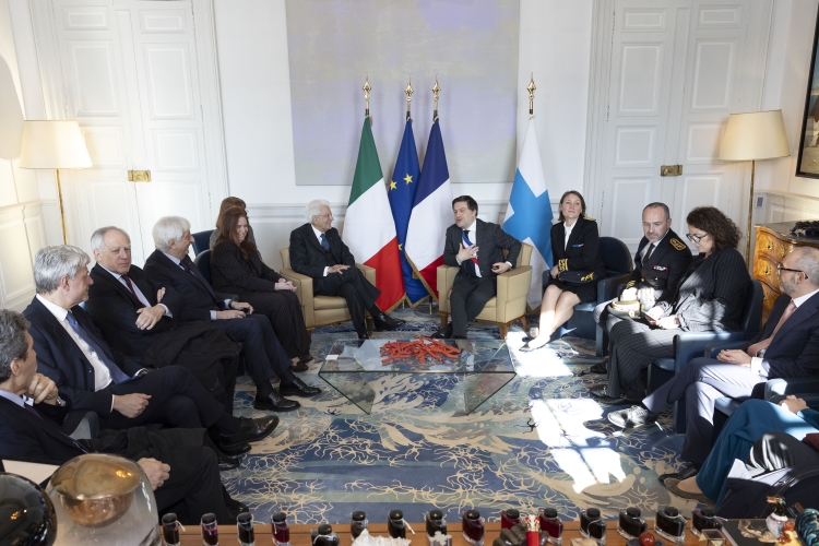 Il Presidente della Repubblica, Sergio Mattarella con il Sindaco di Marsiglia, Benoît Payan
