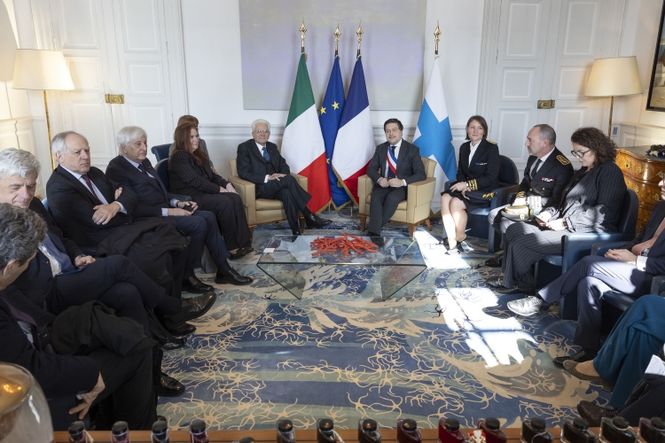 Il Presidente della Repubblica, Sergio Mattarella con il Sindaco di Marsiglia, Benoît Payan
