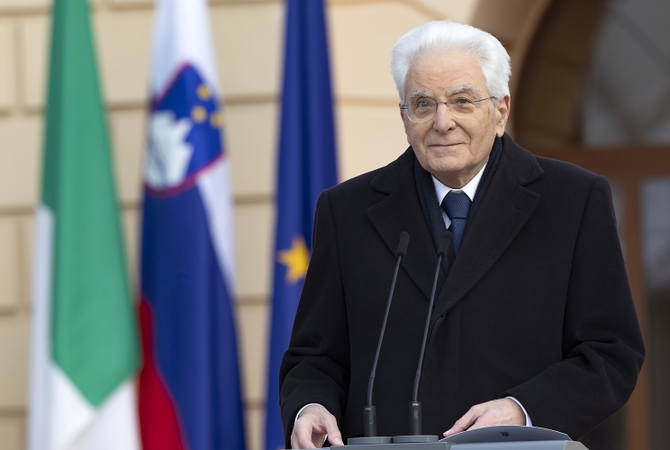 Il Presidente della Repubblica Sergio Mattarella in occasione dell'inaugurazione della "Prima Capitale europea della cultura transfrontaliera GO! 2025