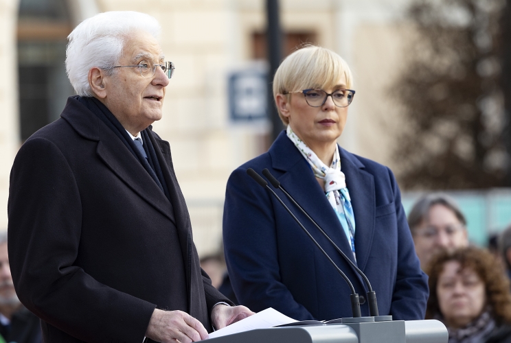 Il Presidente della Repubblica Sergio Mattarella in occasione dell'inaugurazione della "Prima Capitale europea della cultura transfrontaliera GO! 2025