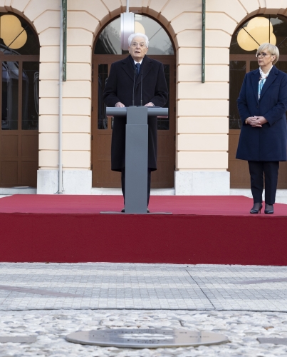 Il Presidente della Repubblica Sergio Mattarella in occasione dell'inaugurazione della "Prima Capitale europea della cultura transfrontaliera GO! 2025