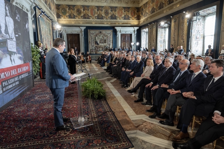 Il Presidente della Repubblica Sergio Mattarella in occasione della celebrazione del “Giorno del Ricordo”

