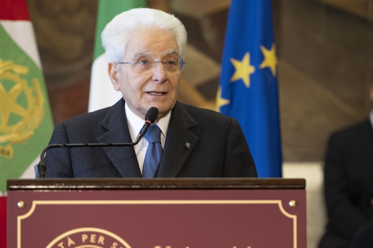 Il Presidente della Repubblica Sergio Mattarella all'inaugurazione dell’anno accademico dell’Università per Stranieri di Perugia, in occasione del centesimo anno dalla fondazione