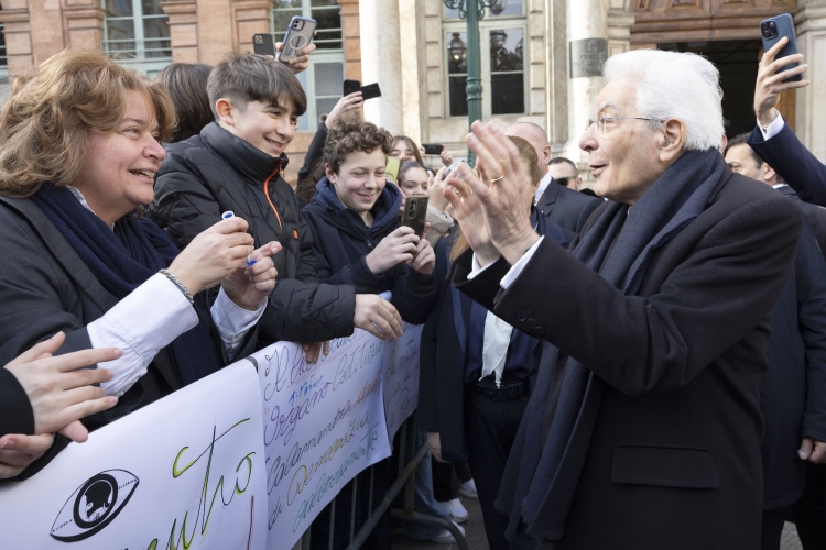 Il Presidente della Repubblica Sergio Mattarella durante la cerimonia di inaugurazione dell’anno accademico dell’Università per Stranieri di Perugia, in occasione del centesimo anno dalla fondazione