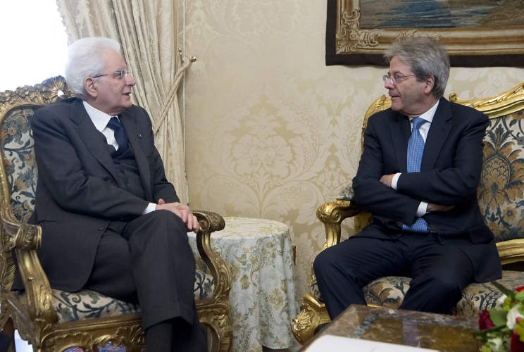 Il Presidente Sergio Mattarella a colloquio con il Presidente del Consiglio dei Ministri