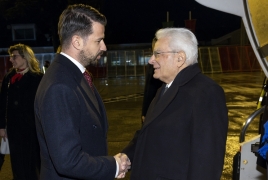  Il Presidente della Repubblica Sergio Mattarella accolto dal Presidente del Montenegro Jakov Milatovic