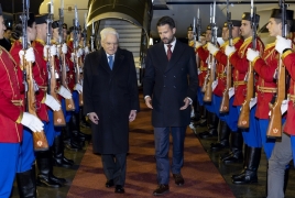 Arrivo del Presidente della Mattarella all’aeroporto Crne Gore di Podgorica