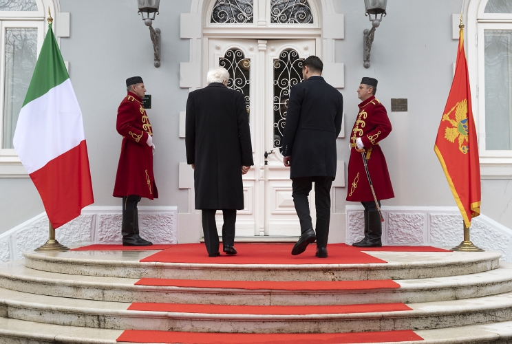  Il Presidente della Repubblica Sergio Mattarella con il Presidente del Montenegro Jakov Milatović
