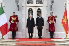  Il Presidente della Repubblica Sergio Mattarella con il Presidente del Montenegro Jakov Milatović
